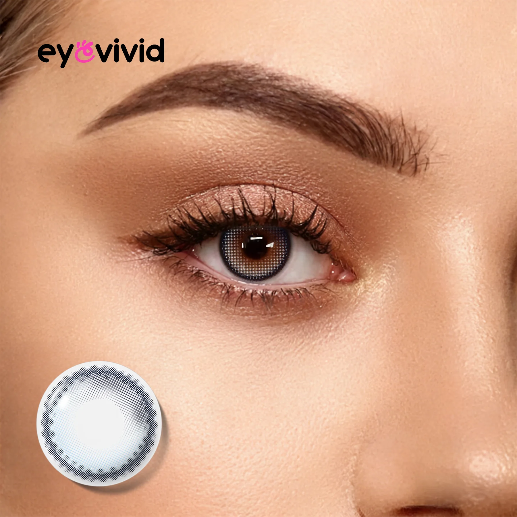 Tintlure Aurora Pearl Gray Contact Lenses for Soft Glam Looks main on-eye view