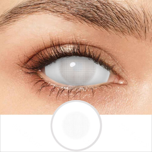 All White Mesh Sclera Contacts