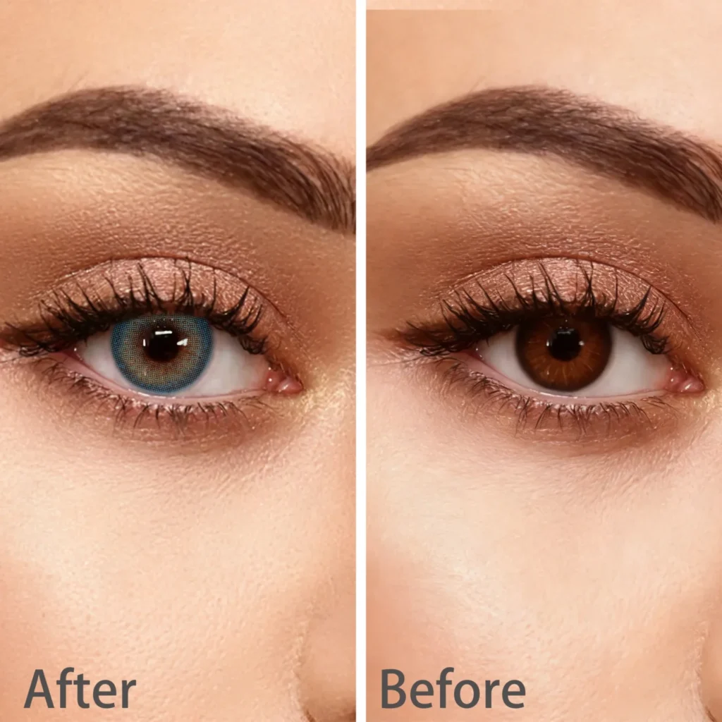 Tintlure Mist Blue Contact Lenses for Dark Eyes