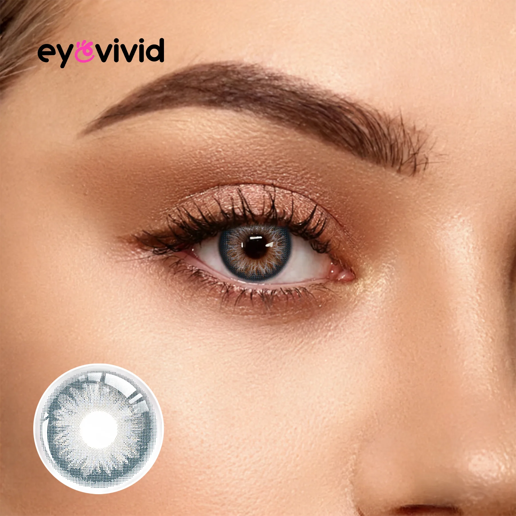 Tintlure Aura Blue colored contact lens close-up for dark eyes blog cover