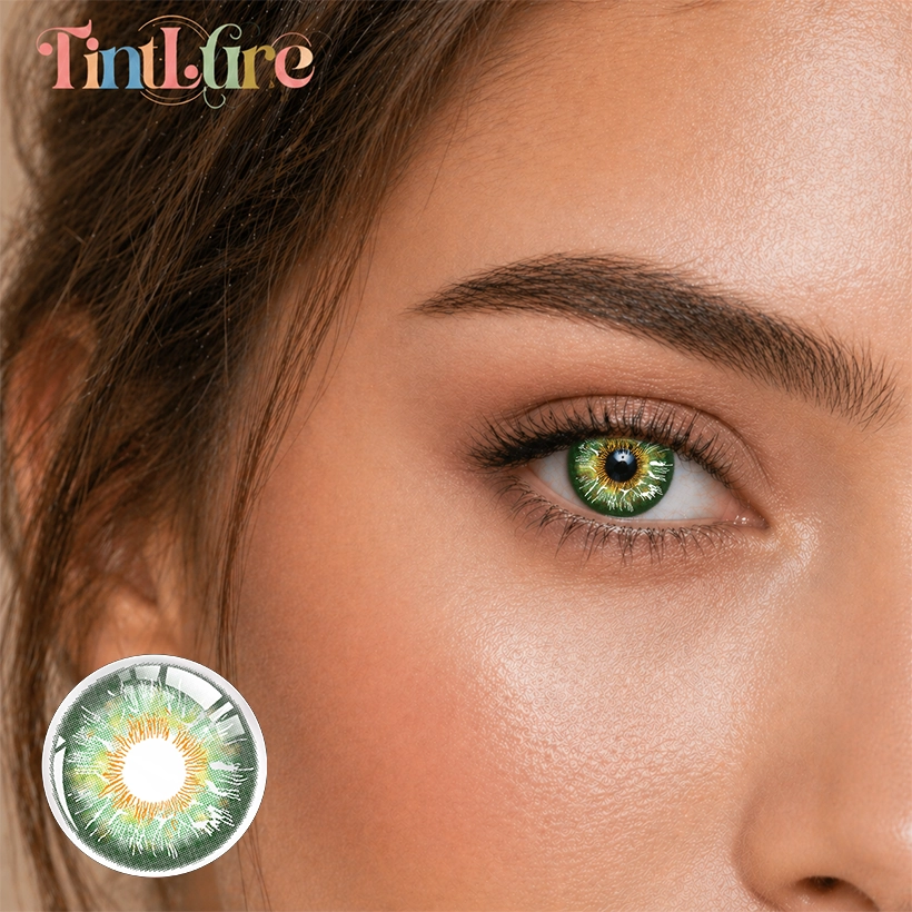 Tintlure Forest Green Contact Lenses for Soft Glam Looks