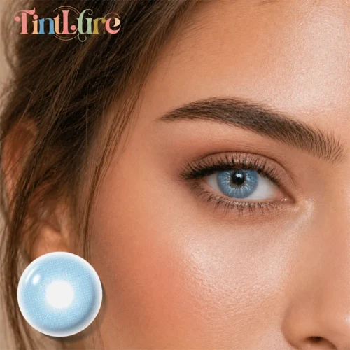 Tintlure Halo Blue Contact Lenses for Soft Glam Looks