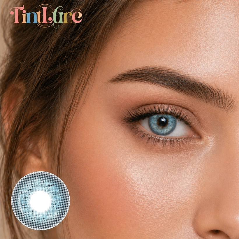 Tintlure Lagoon Blue Contact Lenses for Soft Glam Looks