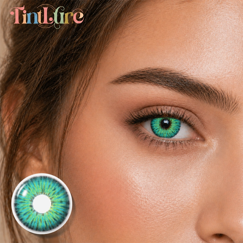 Tintlure Olive Green Contact Lenses for Soft Glam Looks