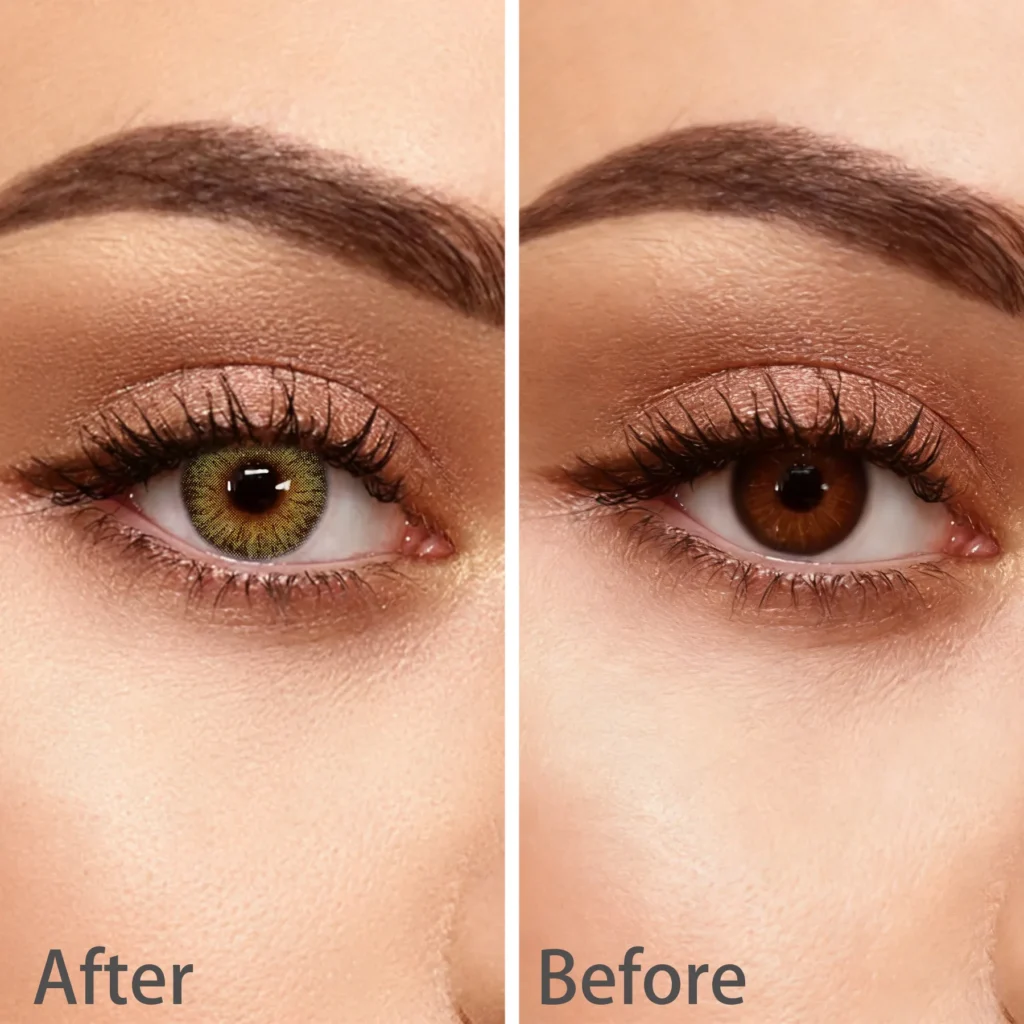 Tintlure Nude Brown Contact Lenses for Dark Eyes